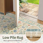 Rugxara Floral Rug for Living Room Bedroom(Green 2x5 - Image 6