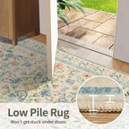 Rugxara 2x6 Floral Runner Rug, Washable Runners - Image 6