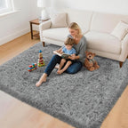 4x6 Area Rug for Living Room: Ultra Soft Fluffy Rug Modern Large Thicked Shag - Image 4