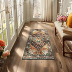Yamaziot Washable Runner Rug, 2x4 Non-Slip Boho Vintage Hallway Rug Runner - Image 6