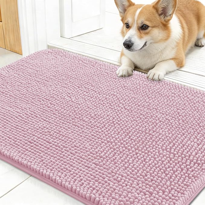 OLANLY Dog Door Mat for Muddy Paws 30x17, Absorbs Moisture and Dirt, Absorbent by OLANLY