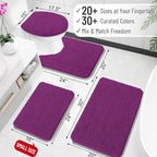 OLANLY Bathroom Rugs 32x20, Extra Soft Absorbent Chenille Bath Rugs, Rubber - Image 2