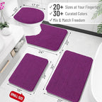 OLANLY Bathroom Runner Rugs 47x24, Extra Soft Absorbent Chenille Bath Rugs - Image 2