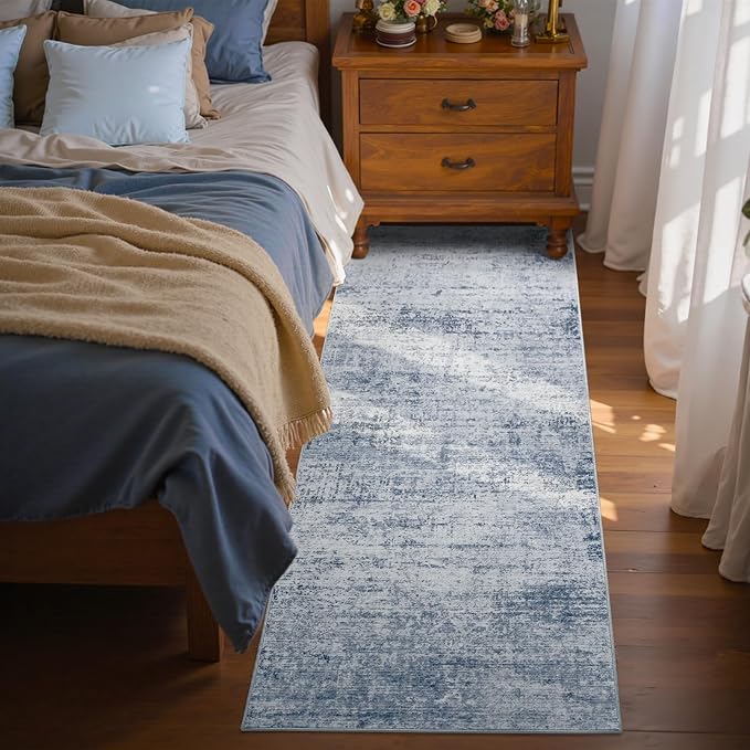 2x6 Ft Washable Runner Rug, Non-Slip Low Pile Hallway Kitchen Area Rug - Image 3