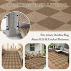 Lahome Checkered Easy Jute Indoor Outdoor Rug, 5x7 Area Rugs - Image 5
