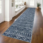 KUTA Boho Runners for Hallways 2.6x12 ft Moroccan Washable Runner Rug Non-Slip by KUTA