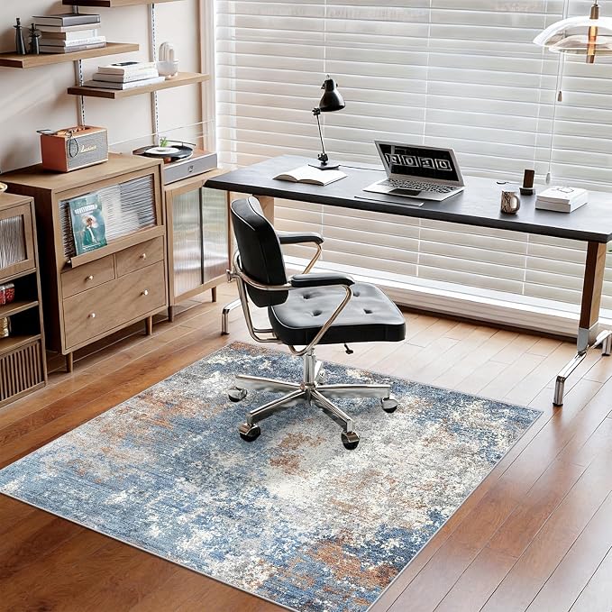 5x5 Square Rug for Living Room Machine Washable Non-Slip Area Rug for Kitchen - Image 4