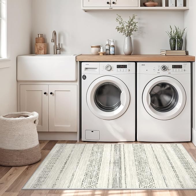 Miukiki 4x6 Area Rug for Living Room Moroccan Washable Rugs Non Slip Indoor - Image 9