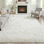Fluffy 5x7 Area Rugs for Living Room Bedroom: Ultra Soft Shag Rug Non-Slip by Luxturiy