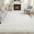6x9 Area Rugs for Living Room Bedroom: Ultra Soft Fluffy Shag Rug Upgrade by Luxturiy