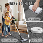 5x7 Area Rug for Living Room:Ultra Soft Fluffy Shag Dark Grey Rugs, Large Fuzzy - Image 6