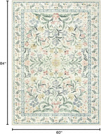 Wonnitar Boho Floral Washable Rugs 5x7, Soft Area Rugs - Image 2