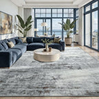 Toneed Abstract Area Rug 7x9 Modern Washable Rug Soft Non Slip Rug Low Pile by Toneed