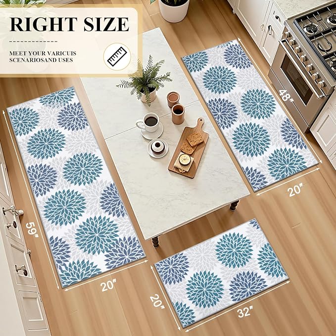 Ileading Boho Kitchen Rugs Sets 3 Piece - Image 2