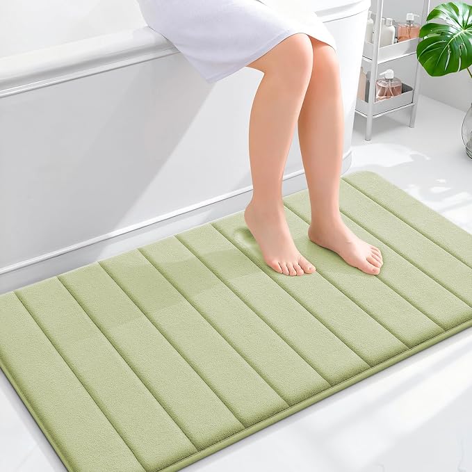 OLANLY Memory Foam Bath Mat 44x24, Super Soft Absorbent Bathroom Rugs, Quick Dry by OLANLY