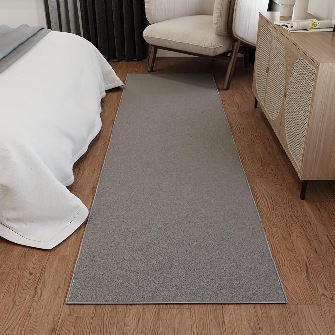 Ottomanson Hallway Runner Rug 2'7" x 9'10" Non Slip Solid Area Rugs Easy to - Image 11