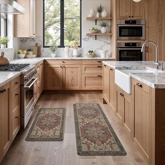 GENIMO Kitchen Mats for Floor 2PCs, Washable Anti Fatigue Mat for Cushioned - Image 6