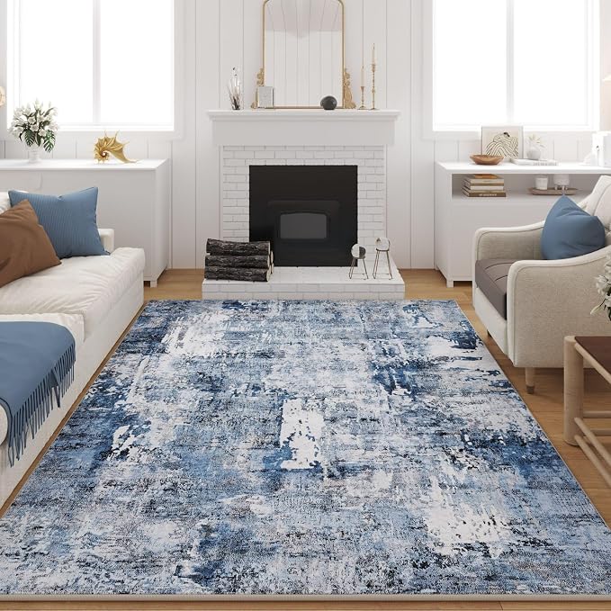 Rugcomf 8x10 Rug Washable Boho Rug Soft Large Area Rug Non-Slip Non-Shedding by Rugcomf