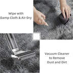 Litanika 3x5 Shag Area Rug for Living Room Bedroom, Tie-Dyed Dark Grey High - Image 6