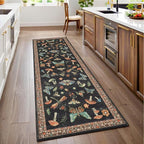 Mushroom 2.5x8 Runner Rug for Hallway Washable Kitchen Rugs Non Slip Low-Pile - Image 2
