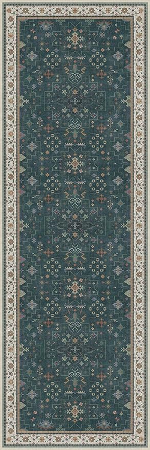 Hazo Haus Dark Green 2x6 Kitchen Rug - Image 9