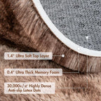 7x10 Ft Extra Large Shag Brown Area Rug - Image 7