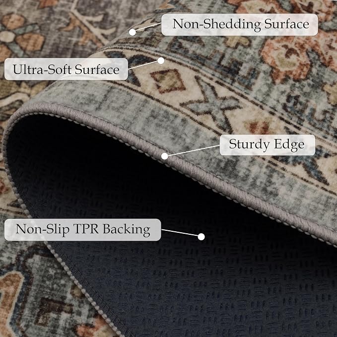 Ruaruarug Washable Area Rug 5x7 - Image 5