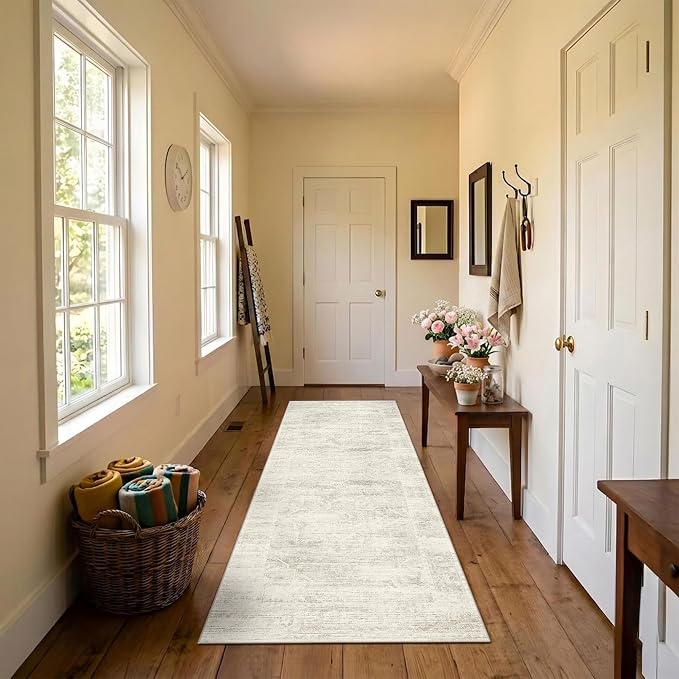 Latte&Fog Washable 2x6 Runner Rug - Image 2