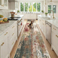 RELEANY Washable Area Rugs 2'6"x14 Non-Slip Modern Abstract Soft by RELEANY
