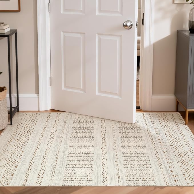 cotiled 3x5 Area Rugs Living Room Rug: Washable Boho Rugs - Image 4