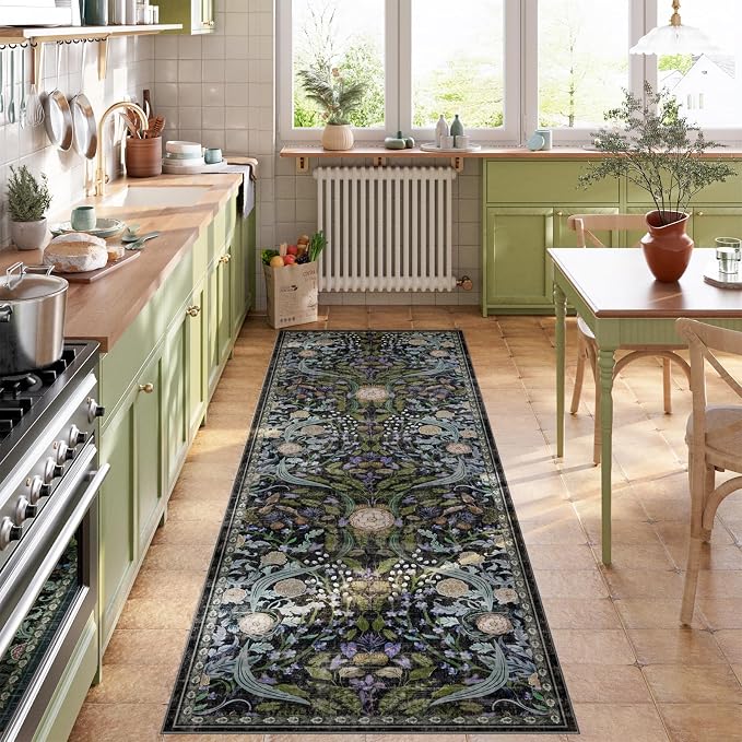 AMTOVO 2.7x8 Runner Rug for Hallway, Washable Non-Slip Long Kitchen Carpet - Image 3