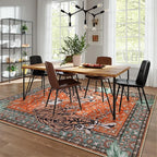 Moynesa Tiger Washable Area Rug, 9x12 Living Room Rug, Vintage Non Slip Large - Image 7