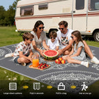 Pauwer Waterproof Outdoor Rug 6x9, Reversible Plastic Straw Patio Camping Rug - Image 5