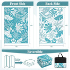 Pauwer Waterproof Outdoor Rug 5x8, Reversible Plastic Straw Patio Camping Rug - Image 2