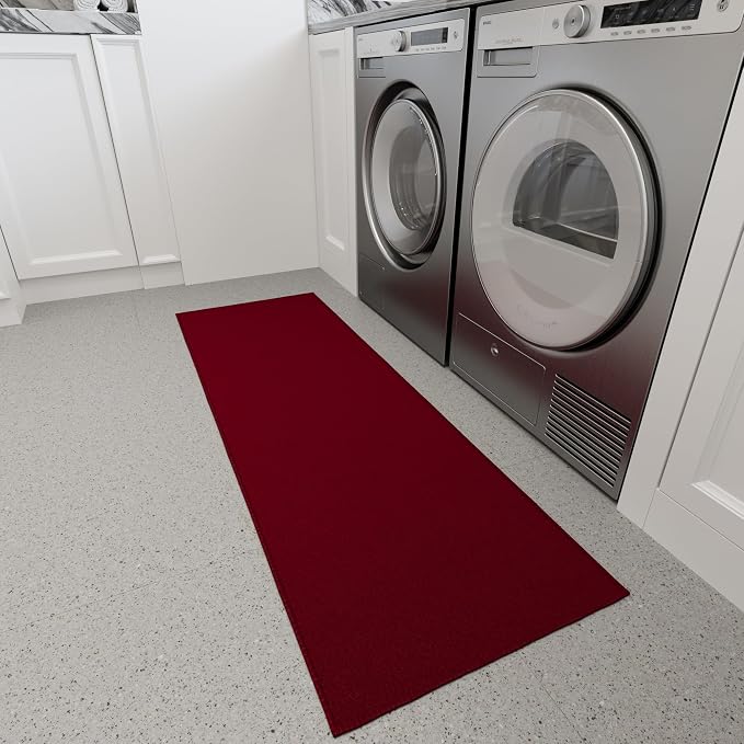 Ottomanson Hallway Runner Rug 1'10" x 6' Non Slip Solid Area Rugs Easy to Clean - Image 13