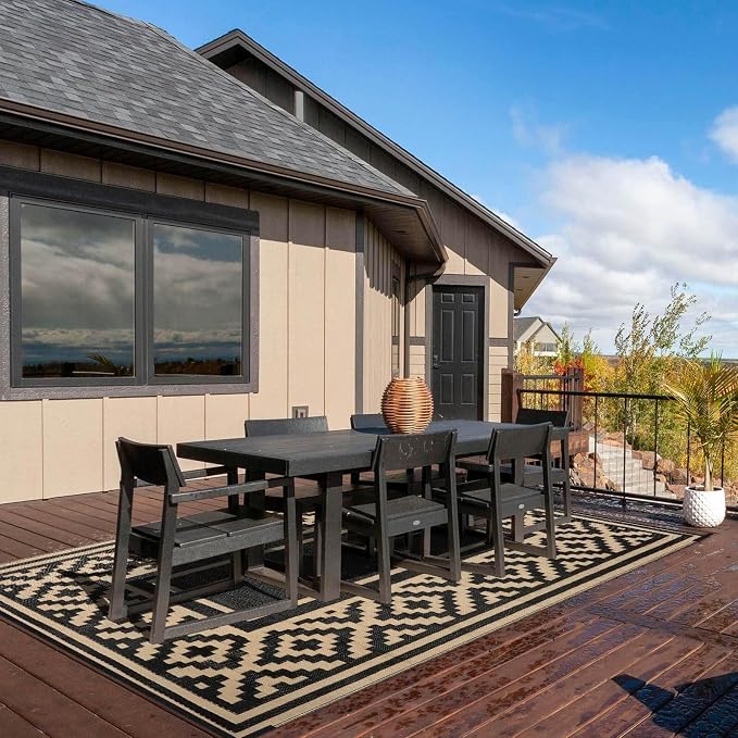 Outdoor Patio Plastic Straw Rug - Image 5