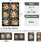DUKINO 5x7 Area Rug, Floral Washable Rugs - Image 2