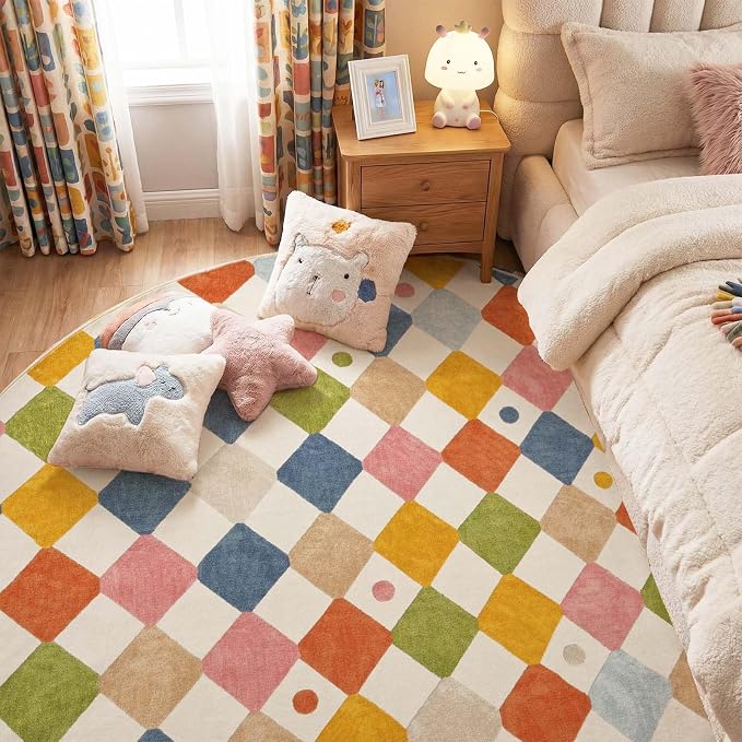 jinchan Macy 8ft Kids Round Rug - Image 3