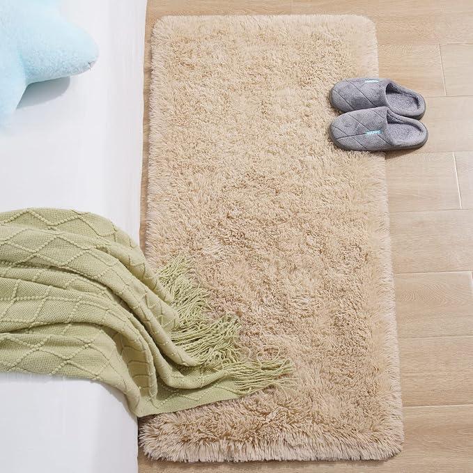 Chicrug Soft Runner Rug for Bedroom Living Room Plush Fluffy Rug 2x4 Feet - Image 3