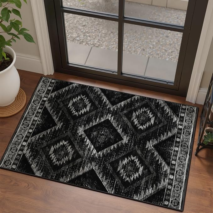 BESTSWEETIE Area Rug 2x4 Rug Machine Washable Non-Slip Low Pile Print Pattern - Image 6