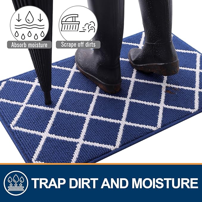 Finchitty Indoor Door Mat, Dirt Resistant and Absorbent, Low-Profile, Washable - Image 2