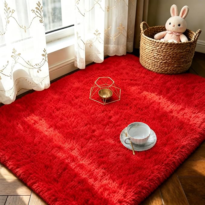 LOCHAS Ultra Soft Indoor Modern Area Rugs Fluffy Living Room Carpets by LOCHAS