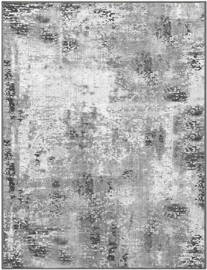 Entrance Rugs Indoor 2x3 Grey Entry Rug Washable Abstract Small Area Rug - Image 8