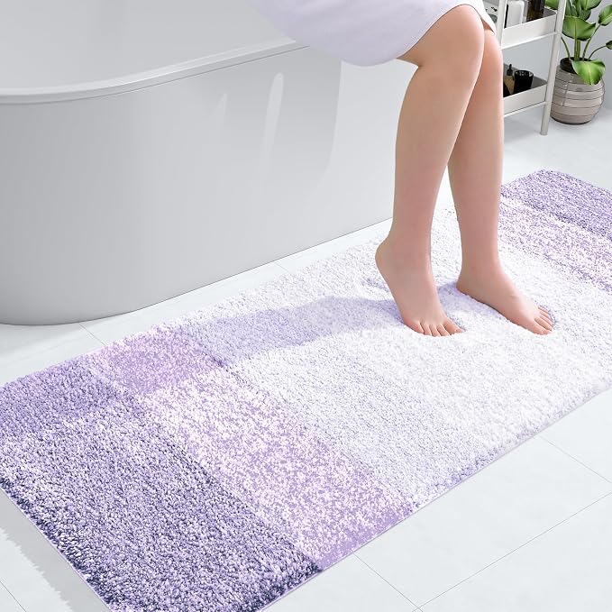 OLANLY Large Bathroom Rugs Mat 54x24, Extra Soft Absorbent Microfiber Bath Rug by OLANLY