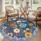 RELEANY Floral 4ft Area Rugs Washable Print Boho Cute Carpet Non Slip Flower - Image 9