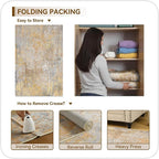 Beige Gold Washable Rug 6x9 Area Rugs - Image 5