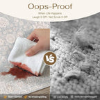 8x10 Blue Cream Washable Area Rug - Image 6