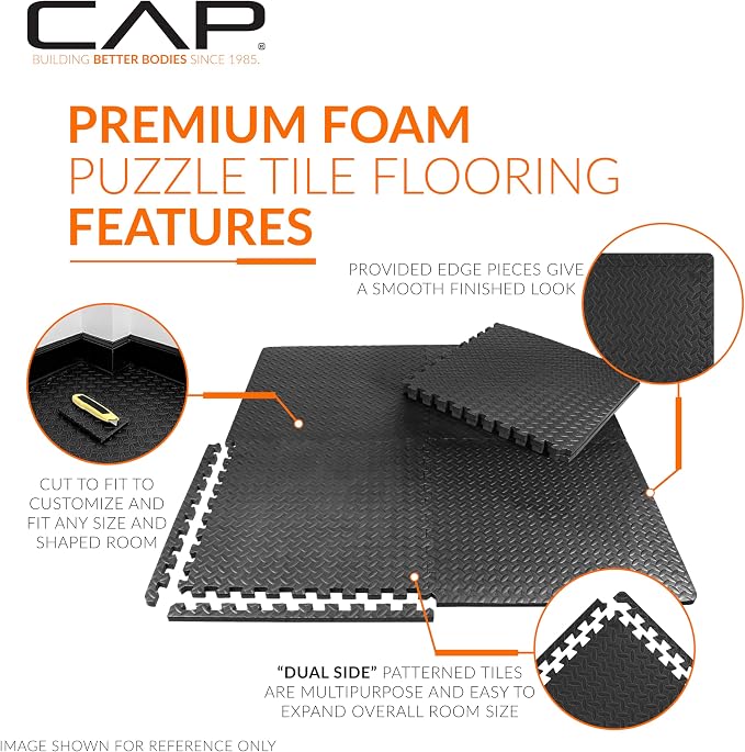 CAP Puzzle Exercise Mats | 3/4” Thick EVA Interlocking Foam Tiles - Image 3