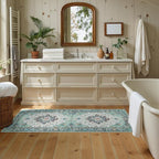 RELEANY Area Rugs Runner 2'x6' Washable Non-Slip, Floral Vintage Distress - Image 3
