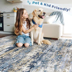 pmtsns Area Rugs 10x14 Living Room: Washable Rug Modern Abstract Neutral Soft - Image 4